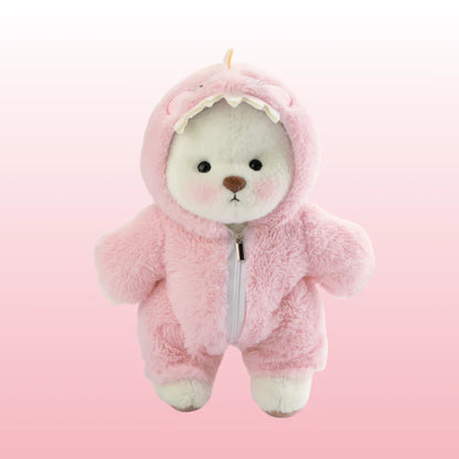 Puffi™ Dino Rosado| Adorable Osito Echo a Mano