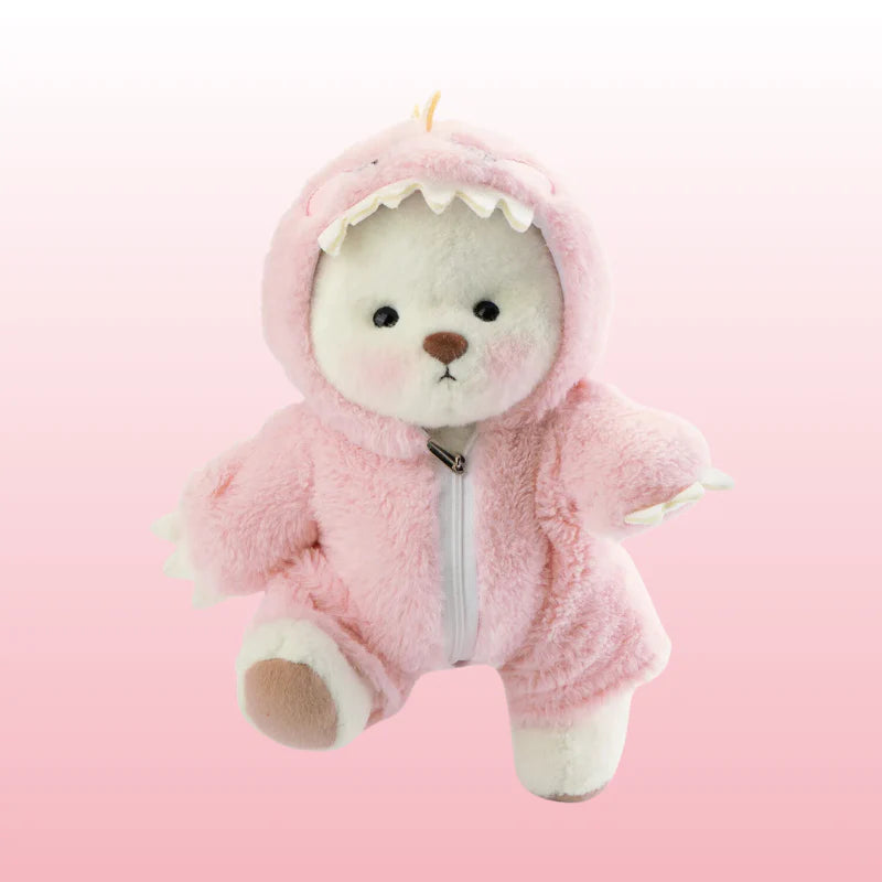 Puffi™ Dino Rosado| Adorable Osito Echo a Mano